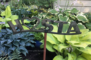 Metal HOSTA Heart Sign